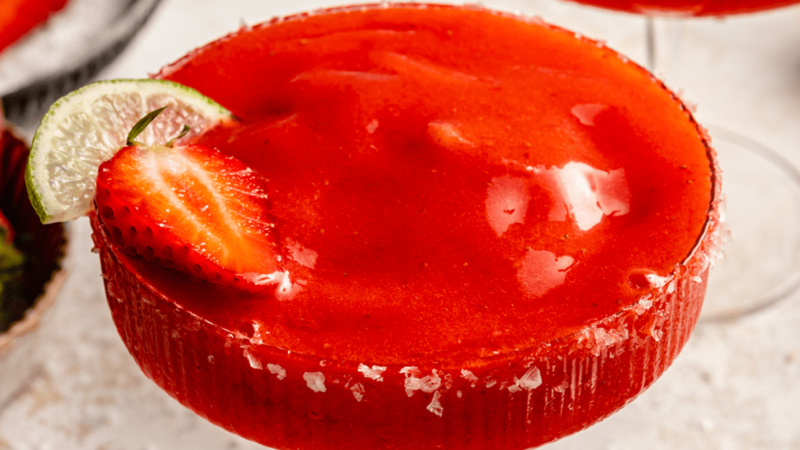 The Best Frozen Strawberry Margarita