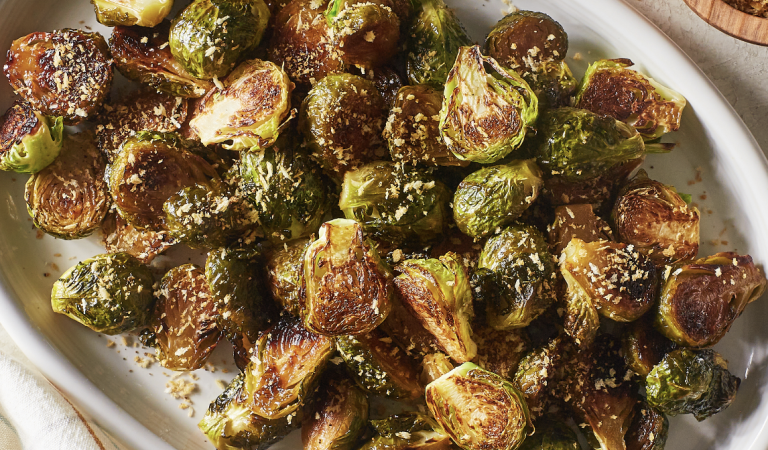 Crispy Roasted Brussels Sprouts with Panko