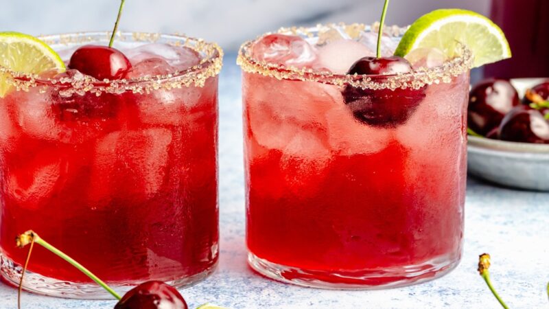Cherry Lime Cocktail (spiked cherry limeade!)
