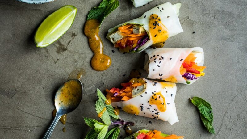 Summer Rolls with Dipping Sauce 2 Ways