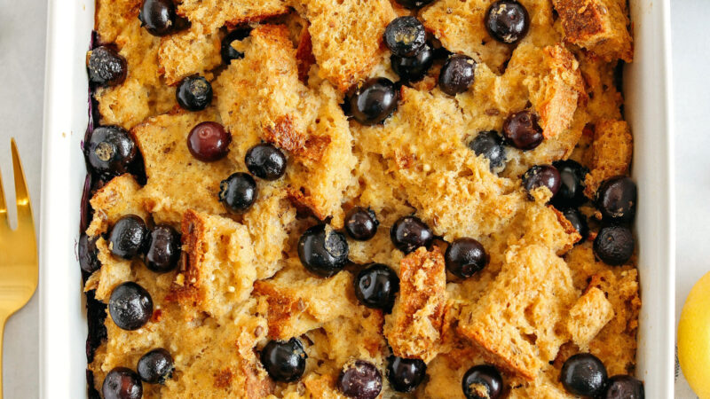 Blueberry Lemon Bread Pudding – Eat Yourself Skinny