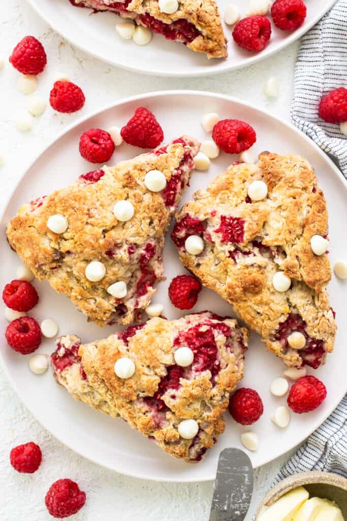 White Chocolate Raspberry Scones – Fit Foodie Finds