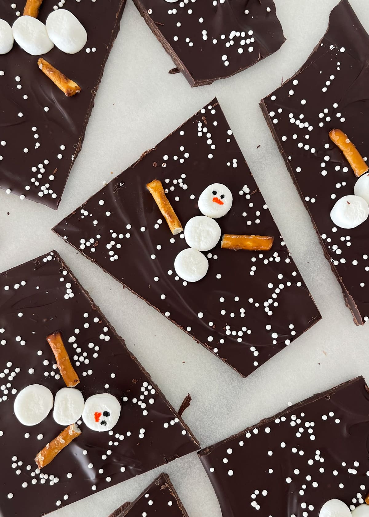 Snowman Chocolate Bark – Skinnytaste