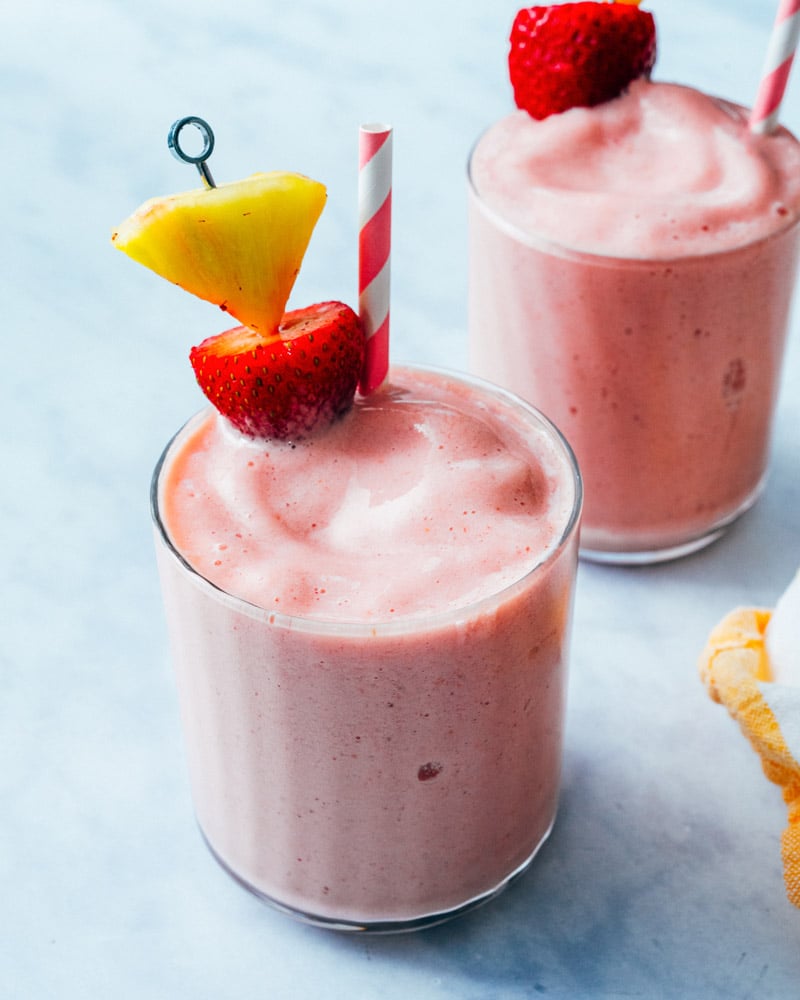 Strawberry Pineapple Smoothie – A Couple Cooks