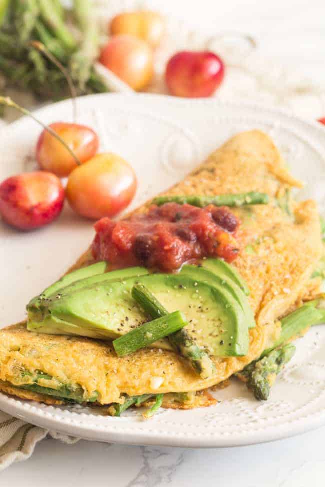 Vegan Eggs Asparagus Omelette – Happy Food, Healthy Life