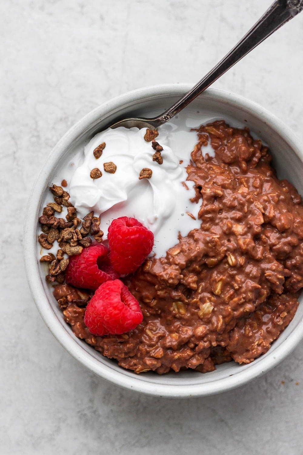 Chocolate Protein Oatmeal (29g protein!)