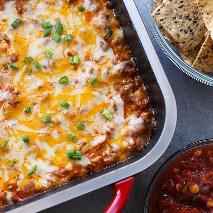 Chili Cheese Dip (with healthy swaps!)