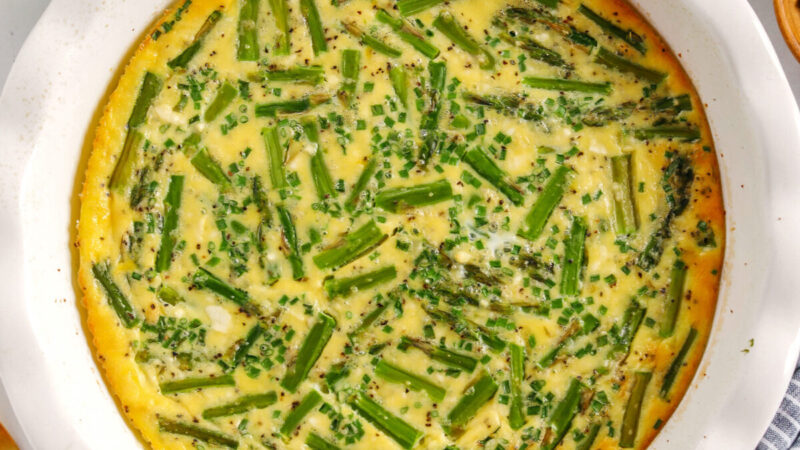 Asparagus and Feta Crustless Quiche