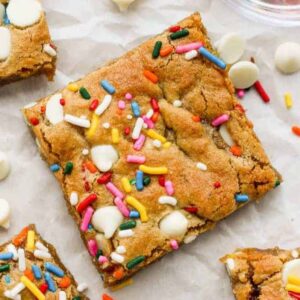 White Chocolate Funfetti Blondies – Fit Foodie Finds